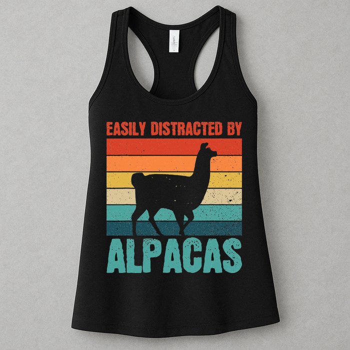 Easily Distracted By Alpacas Design For An Alpaca Fan Womens Tank Top