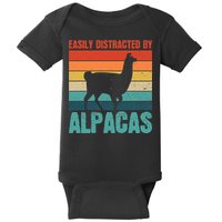 Easily Distracted By Alpacas Design For An Alpaca Fan Baby Bodysuit