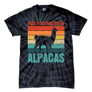 Easily Distracted By Alpacas Design For An Alpaca Fan Tie-Dye T-Shirt