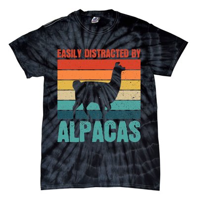 Easily Distracted By Alpacas Design For An Alpaca Fan Tie-Dye T-Shirt