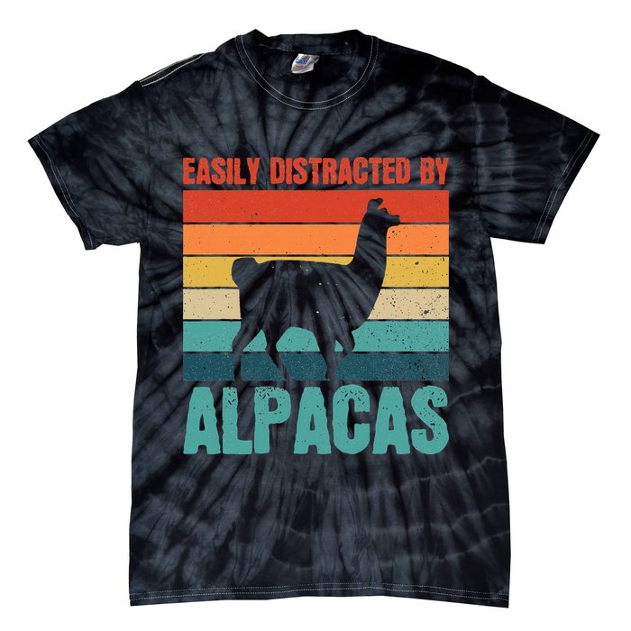 Easily Distracted By Alpacas Design For An Alpaca Fan Tie-Dye T-Shirt