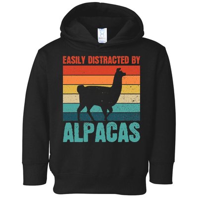 Easily Distracted By Alpacas Design For An Alpaca Fan Toddler Hoodie