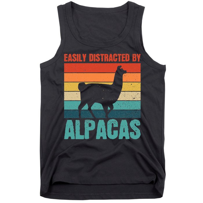 Easily Distracted By Alpacas Design For An Alpaca Fan Tank Top