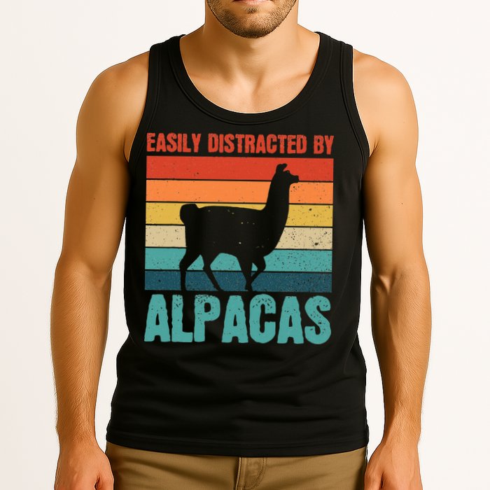 Easily Distracted By Alpacas Design For An Alpaca Fan Tank Top