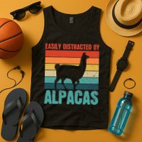 Easily Distracted By Alpacas Design For An Alpaca Fan Tank Top