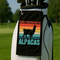 Easily Distracted By Alpacas Design For An Alpaca Fan Golf Towel