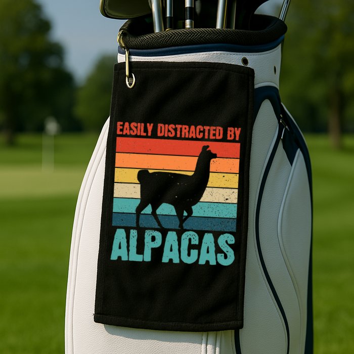Easily Distracted By Alpacas Design For An Alpaca Fan Golf Towel