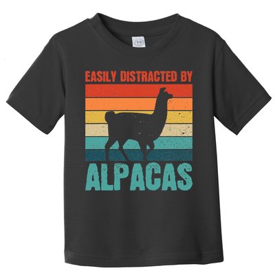 Easily Distracted By Alpacas Design For An Alpaca Fan Toddler T-Shirt