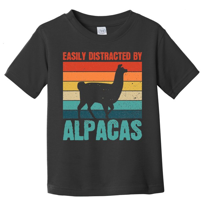 Easily Distracted By Alpacas Design For An Alpaca Fan Toddler T-Shirt