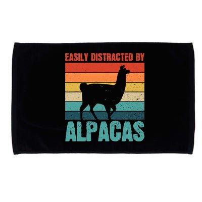 Easily Distracted By Alpacas Design For An Alpaca Fan Microfiber Hand Towel