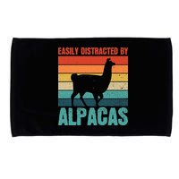 Easily Distracted By Alpacas Design For An Alpaca Fan Microfiber Hand Towel