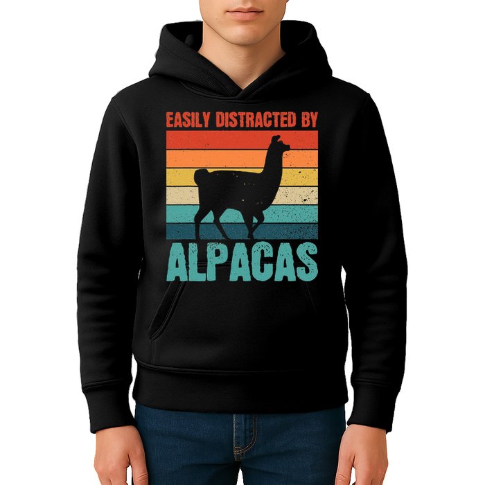 Easily Distracted By Alpacas Design For An Alpaca Fan Kids Hoodie