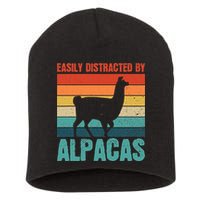 Easily Distracted By Alpacas Design For An Alpaca Fan Short Acrylic Beanie