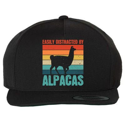 Easily Distracted By Alpacas Design For An Alpaca Fan Wool Snapback Cap