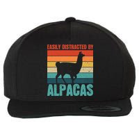 Easily Distracted By Alpacas Design For An Alpaca Fan Wool Snapback Cap