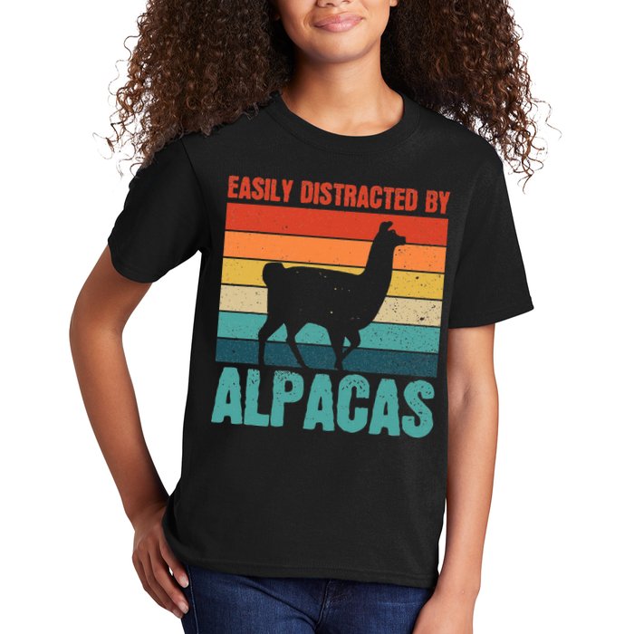 Easily Distracted By Alpacas Design For An Alpaca Fan Kids T-Shirt