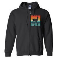 Easily Distracted By Alpacas Design For An Alpaca Fan Full Zip Hoodie