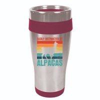 Easily Distracted By Alpacas Design For An Alpaca Fan 16oz Travel Tumbler
