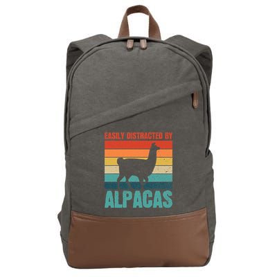 Easily Distracted By Alpacas Design For An Alpaca Fan Cotton Canvas Backpack