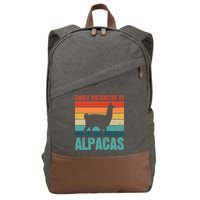 Easily Distracted By Alpacas Design For An Alpaca Fan Cotton Canvas Backpack