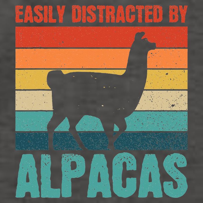 Easily Distracted By Alpacas Design For An Alpaca Fan Vector Backpack