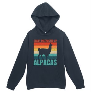 Easily Distracted By Alpacas Design For An Alpaca Fan Urban Pullover Hoodie