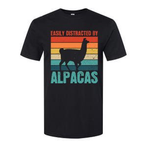 Easily Distracted By Alpacas Design For An Alpaca Fan Softstyle CVC T-Shirt