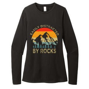 Easily Distracted By Rocks Womens CVC Long Sleeve Shirt