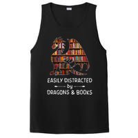 Easily Distracted By Dragon And Books Nerds PosiCharge Competitor Tank