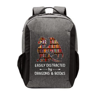 Easily Distracted By Dragon And Books Nerds Vector Backpack