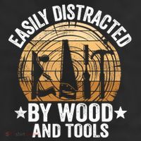 Easily Distracted By Wood And Tools Funny Woodworking Trucker Hat