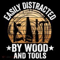 Easily Distracted By Wood And Tools Funny Woodworking Wool Snapback Cap
