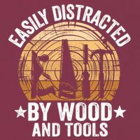 Easily Distracted By Wood And Tools Funny Woodworking 16oz Travel Tumbler
