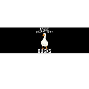 Easily Distracted By Ducks Funny Duck Lover Bumper Sticker