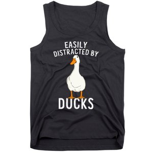 Easily Distracted By Ducks Funny Duck Lover Tank Top