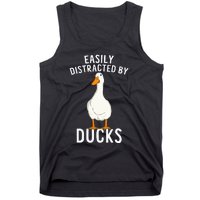 Easily Distracted By Ducks Funny Duck Lover Tank Top