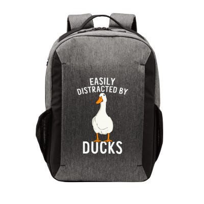Easily Distracted By Ducks Funny Duck Lover Vector Backpack