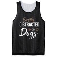 Easily Distracted By Dogs mom Saying Pet Lover Mesh Reversible Basketball Jersey Tank