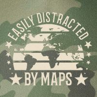 Easily Distracted By Maps Geography Legacy Tie Dye Trucker Hat
