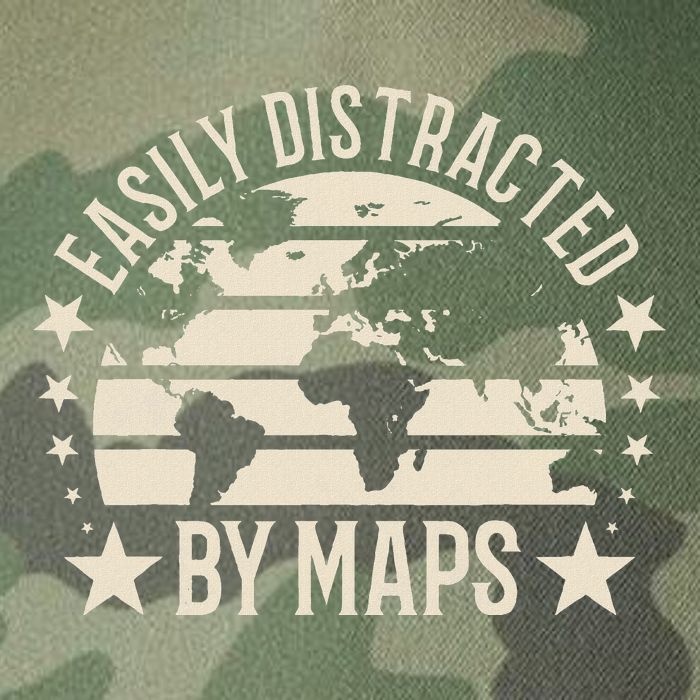 Easily Distracted By Maps Geography Legacy Tie Dye Trucker Hat