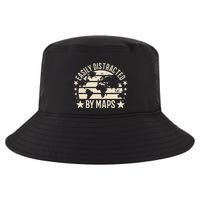 Easily Distracted By Maps Geography Cool Comfort Performance Bucket Hat