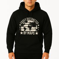 Easily Distracted By Maps Geography Hoodie