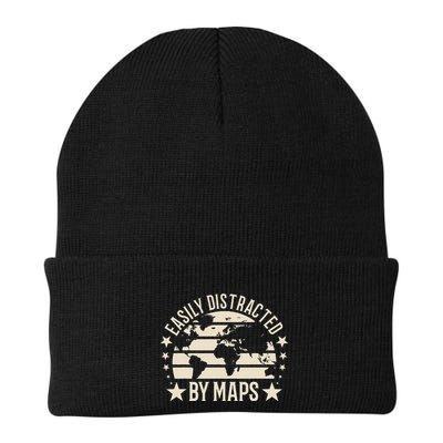 Easily Distracted By Maps Geography Beanie