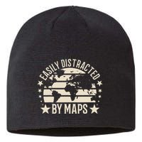 Easily Distracted By Maps Geography Sustainable Beanie