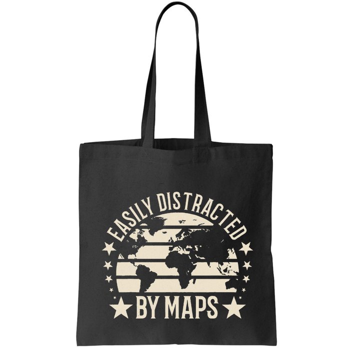 Easily Distracted By Maps Geography Bag