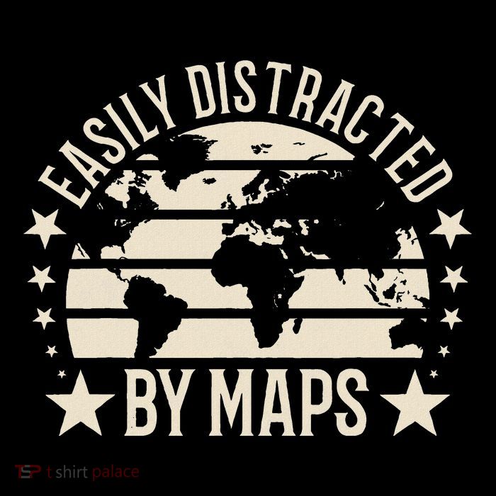 Easily Distracted By Maps Geography Cooling Performance Long Sleeve Crew