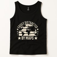 Easily Distracted By Maps Geography Tank Top