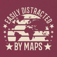 Easily Distracted By Maps Geography 16oz Travel Tumbler