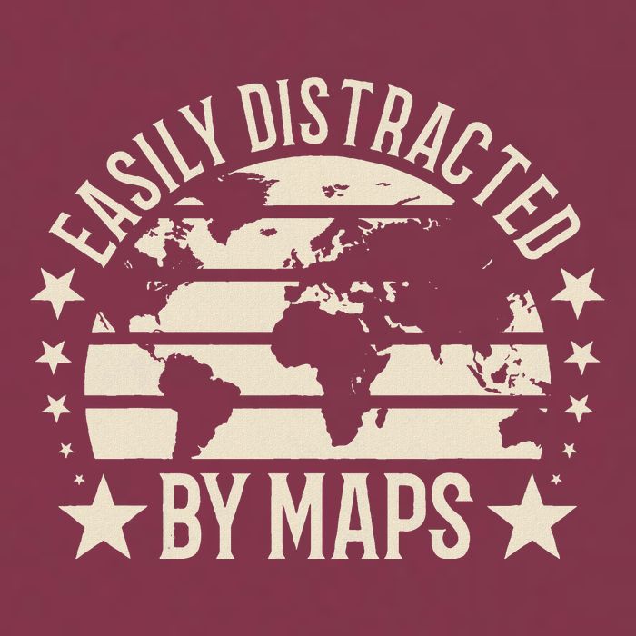 Easily Distracted By Maps Geography 16oz Travel Tumbler