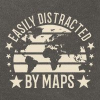 Easily Distracted By Maps Geography Cotton Canvas Backpack